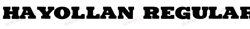 Hayollan Regular字体转换